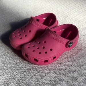 Kids Pink Crocs size 9